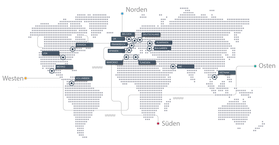 CODIX global presence map